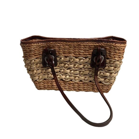 BRIGHTON BASKET WEAVE HANDBAG 7.5X4X12 - Picture 6 of 11